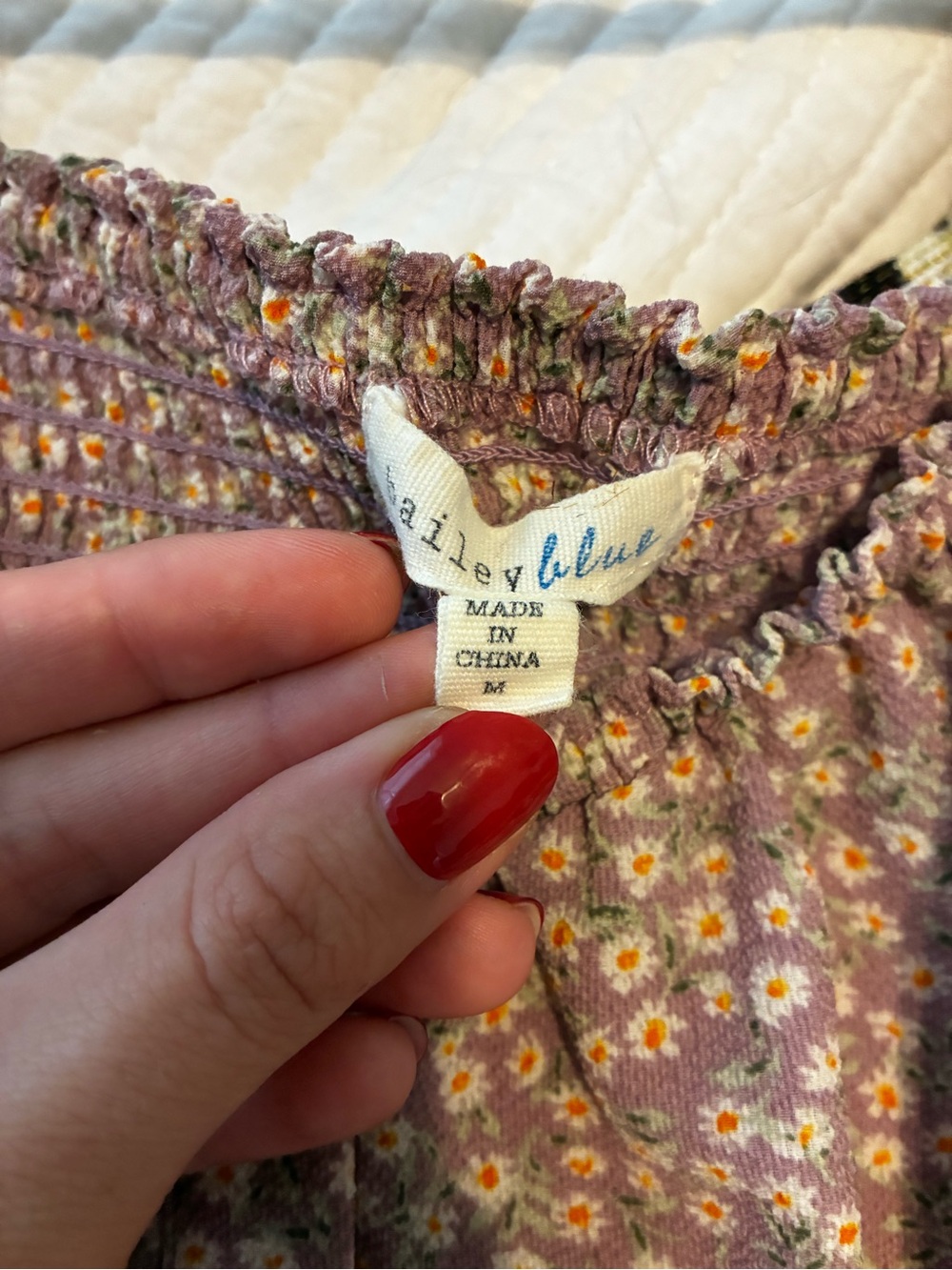 Puff Sleeve Purple Floral Button up mini dress - Picture 3 of 3
